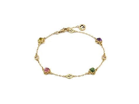 bracciale gucci con pietre colorate|Gucci .